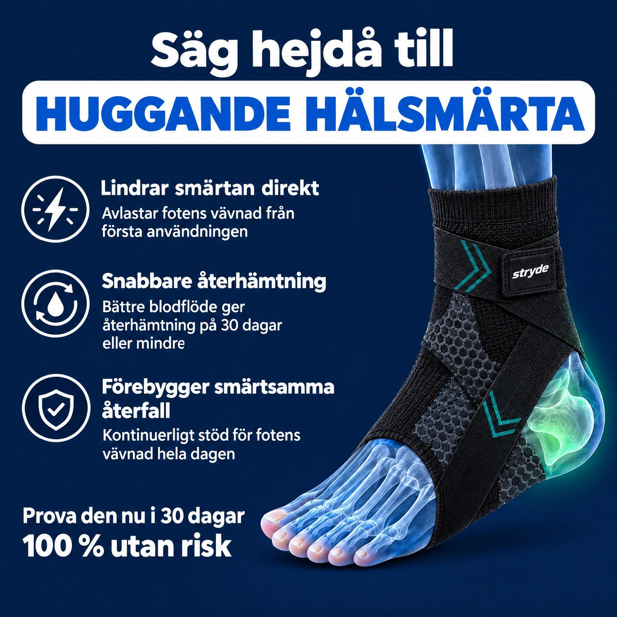 Säg hejdå till huggande hälsmärta