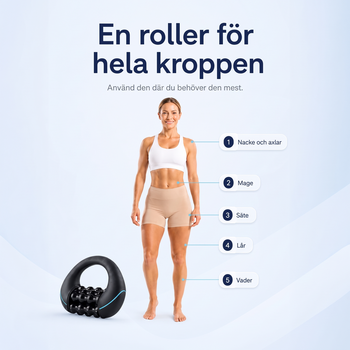 ErgoRoller – elektrisk massageroller – bild 7