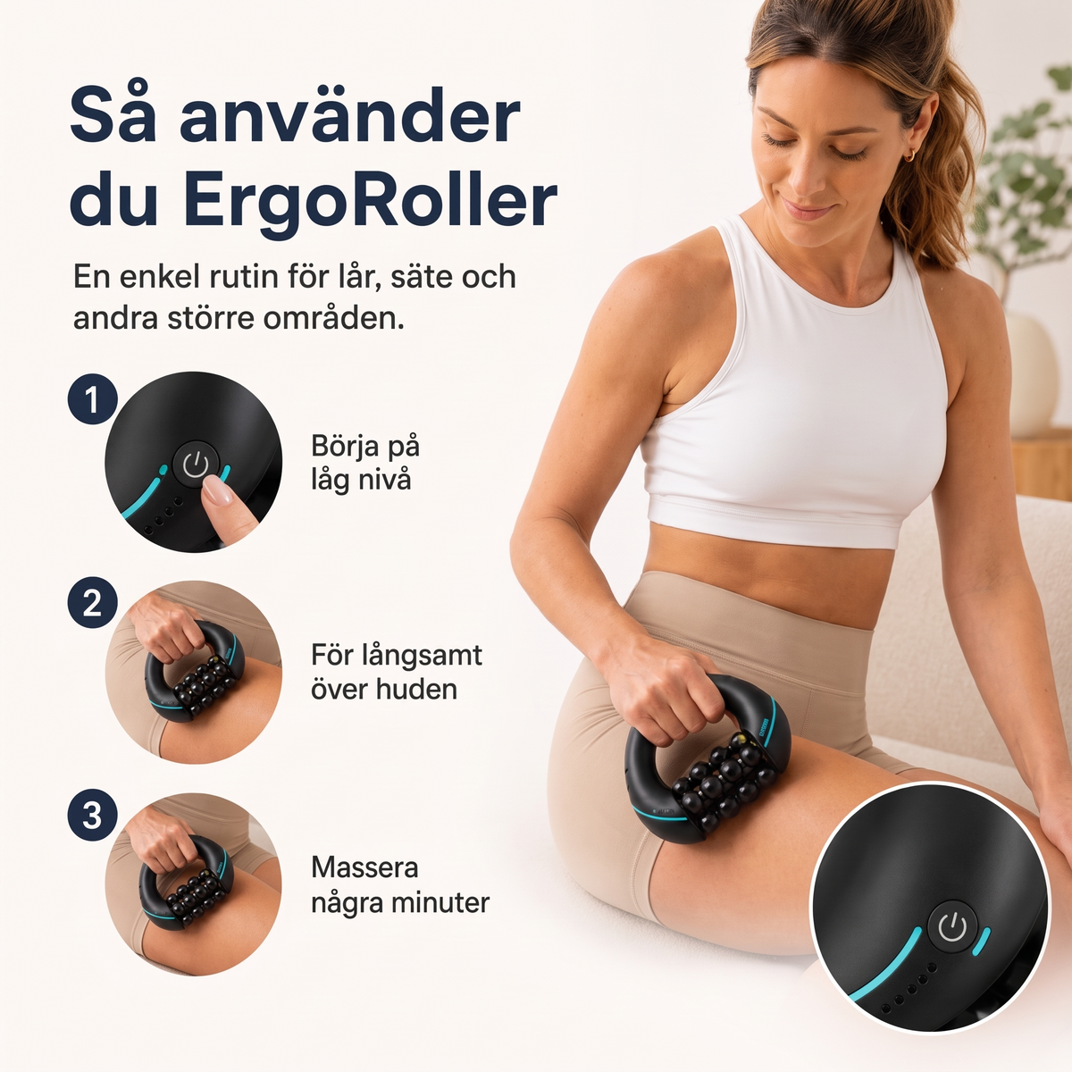 ErgoRoller – elektrisk massageroller – bild 5