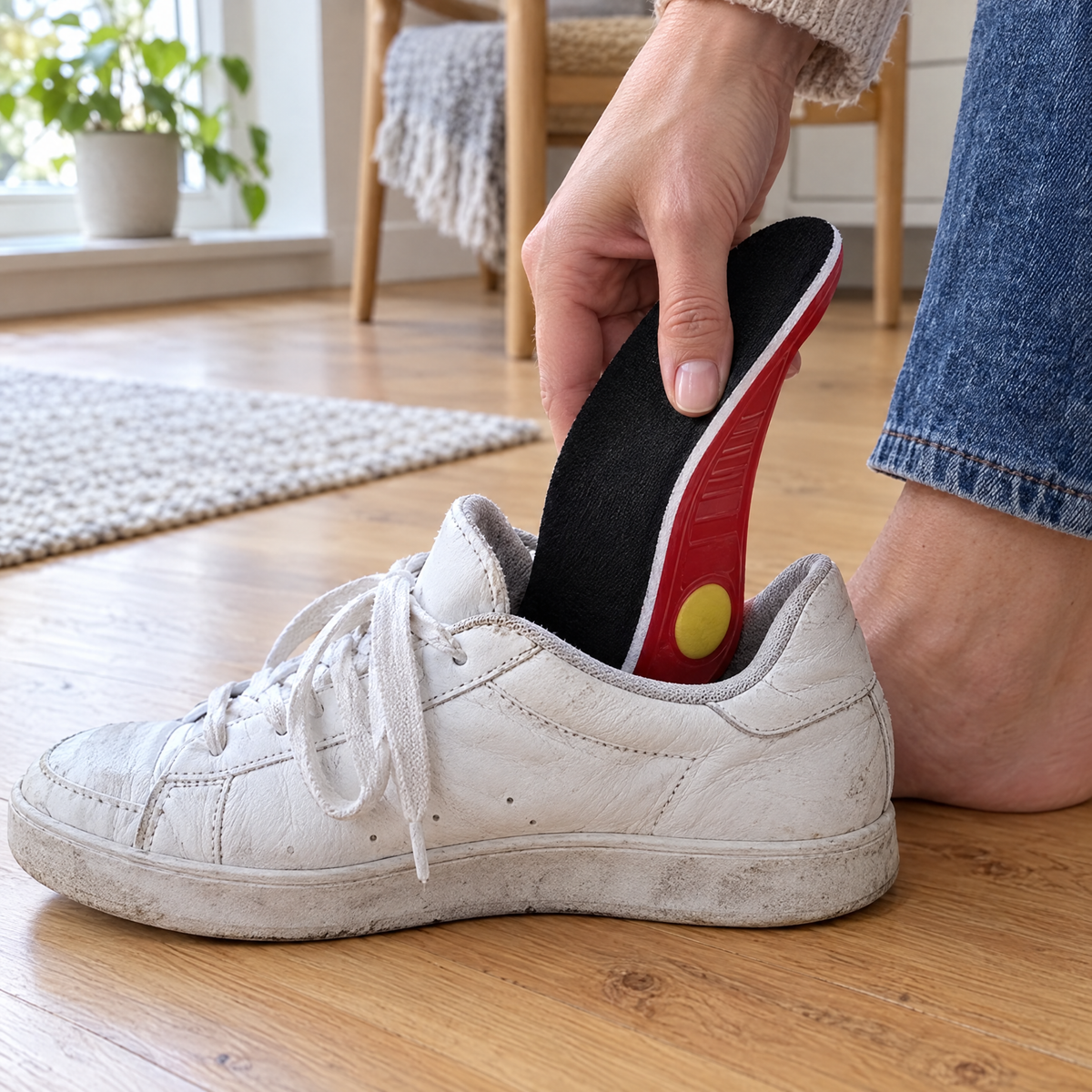 Arch Pro läggs i en sneaker