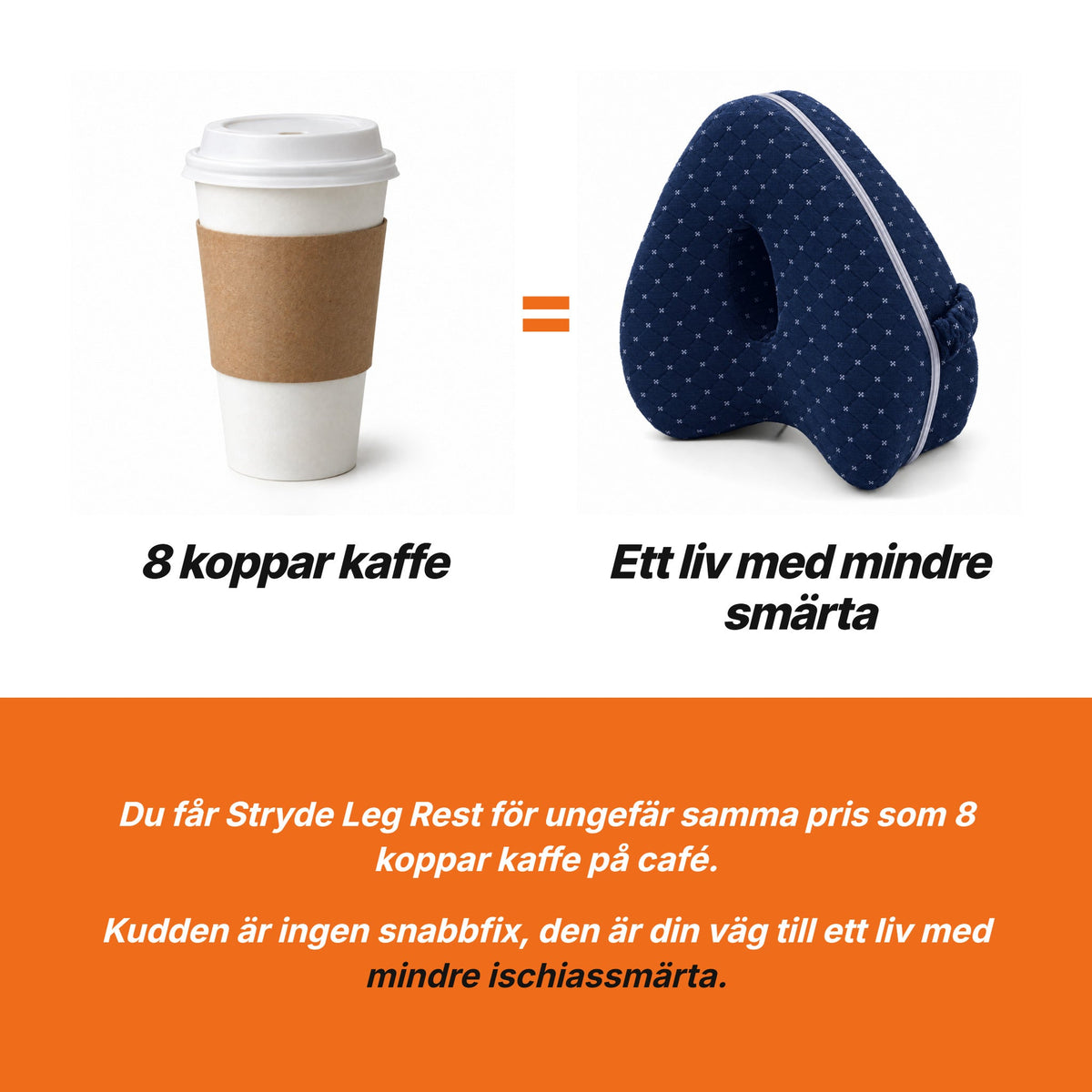 Stryde Leg Rest, benkudde för sidosovare
