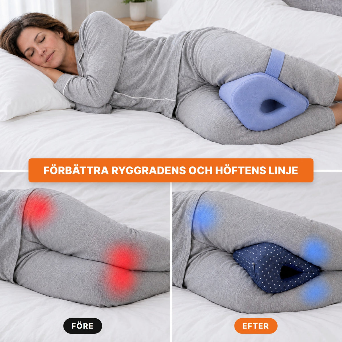 Stryde Leg Rest, benkudde för sidosovare