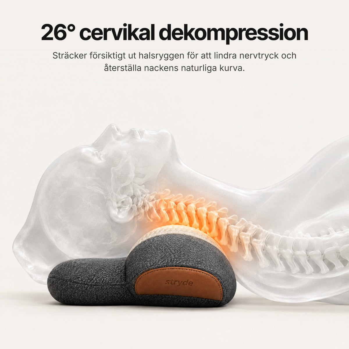 Stryde Neck Rest, 3 i 1 nackstöd med värme och massage – nacksträckning
