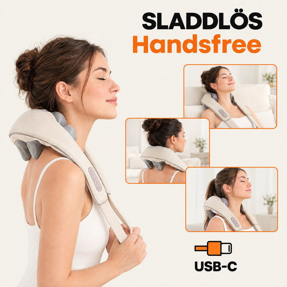 Stryde Shiatsu Pro, sladdlös nack- och axelmassager