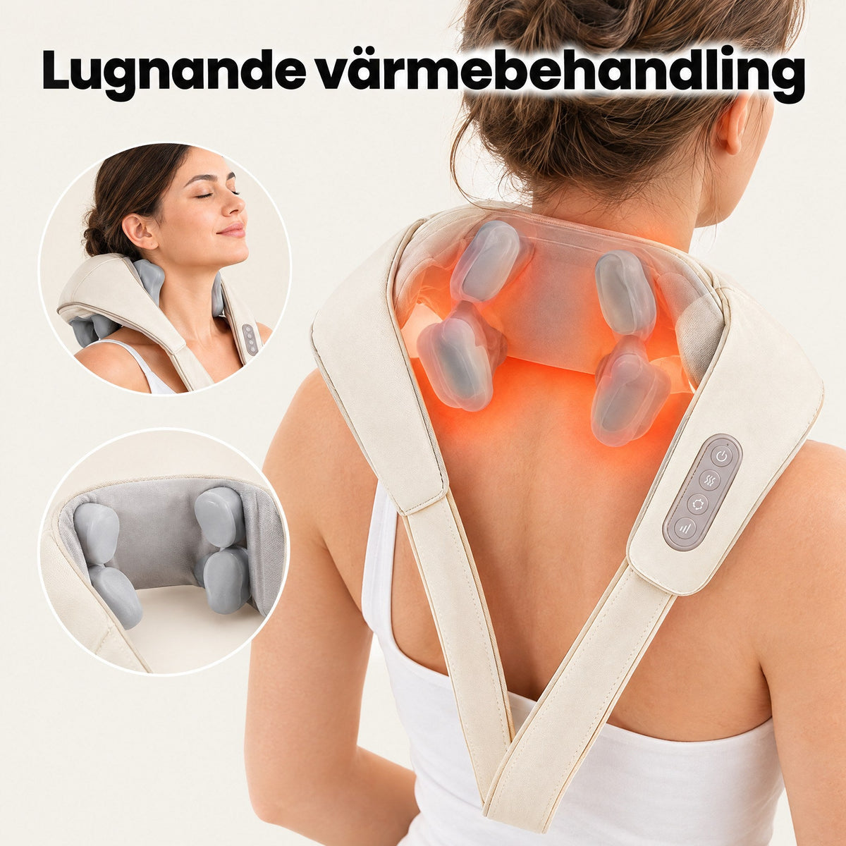 Stryde Shiatsu Pro, sladdlös nack- och axelmassager