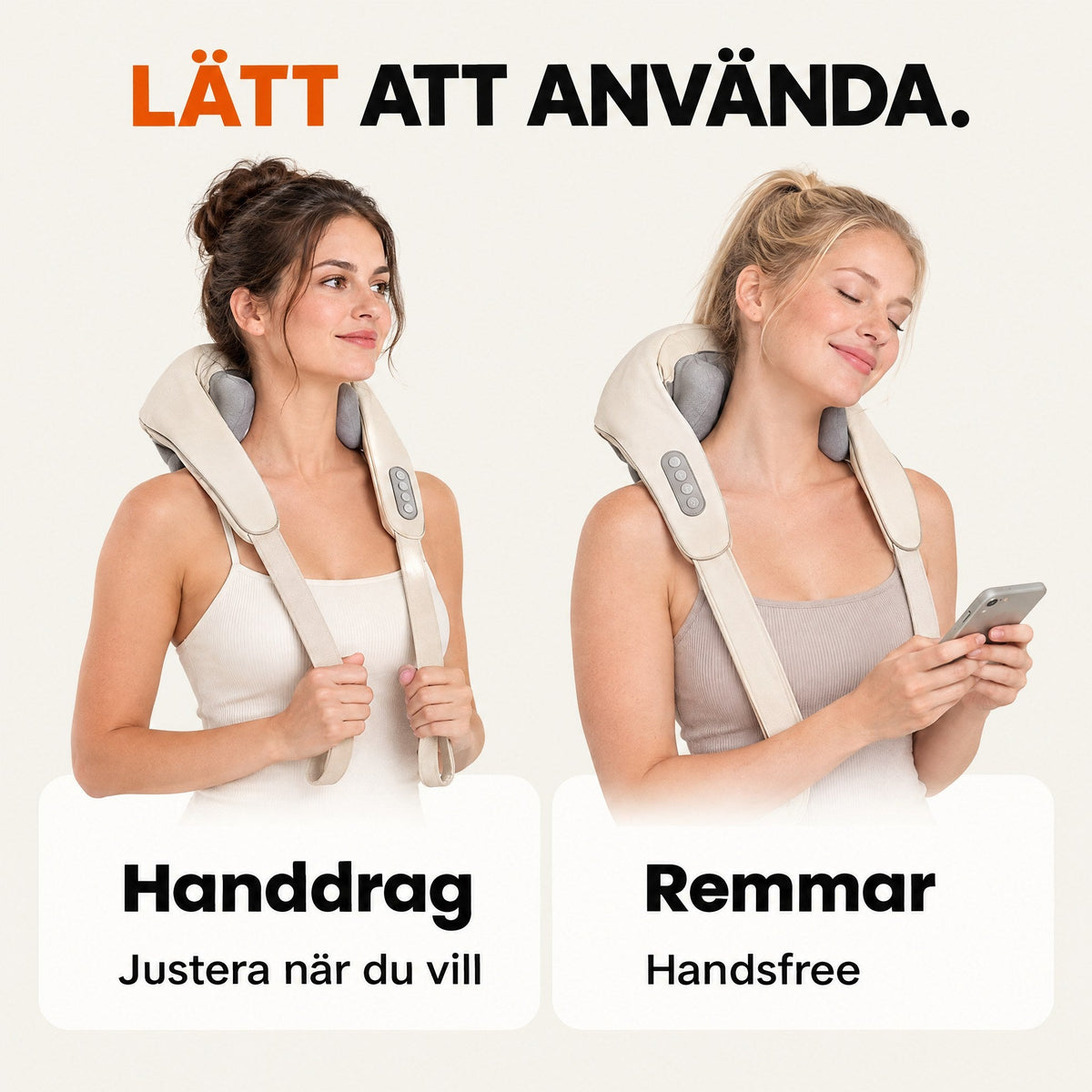 Stryde Shiatsu Pro, sladdlös nack- och axelmassager