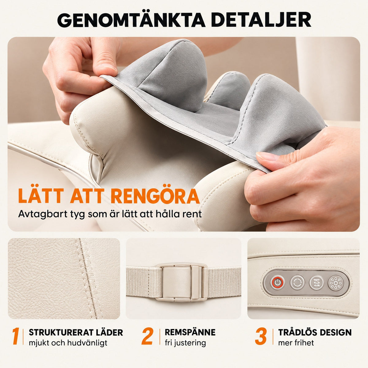 Stryde Shiatsu Pro, sladdlös nack- och axelmassager