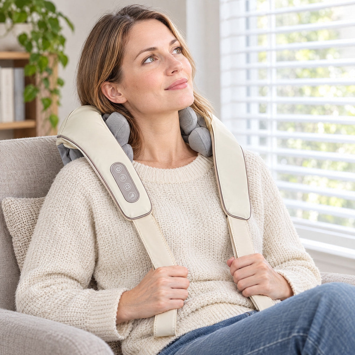 Stryde Shiatsu Pro, sladdlös nack- och axelmassager