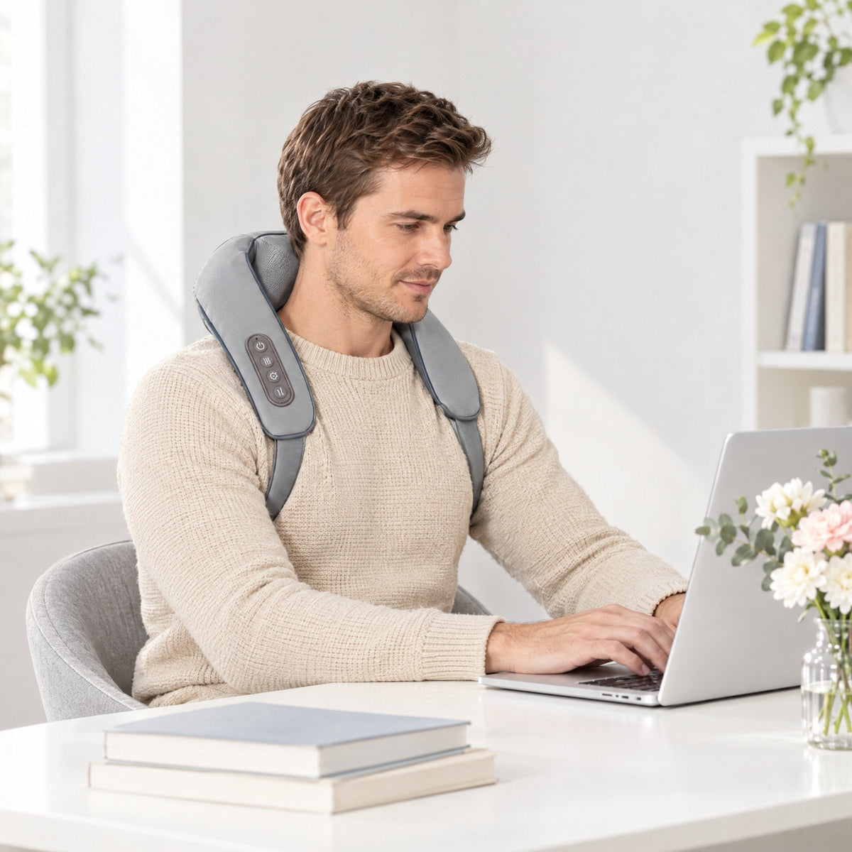 Stryde Shiatsu Pro, sladdlös nack- och axelmassager