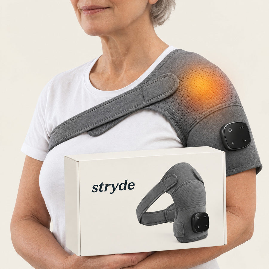 Stryde Shoulder Pro, trippelterapi för axeln – värme på axeln