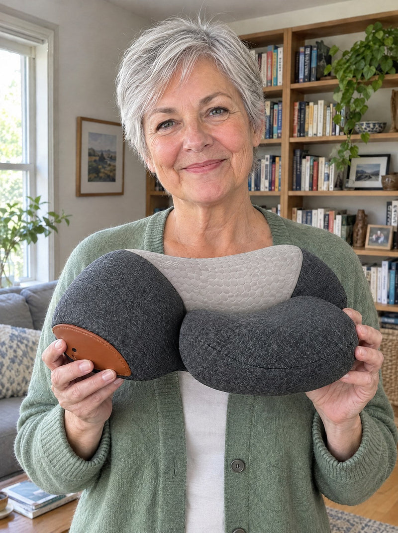 Stryde Neck Rest, 3 i 1 nackstöd med värme och massage
